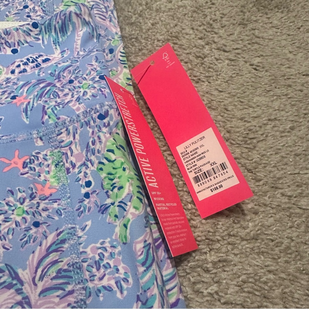 Lilly Pulitzer Weekender High Rise in Blue Peru Size XXL NWT - Picture 2 of 4